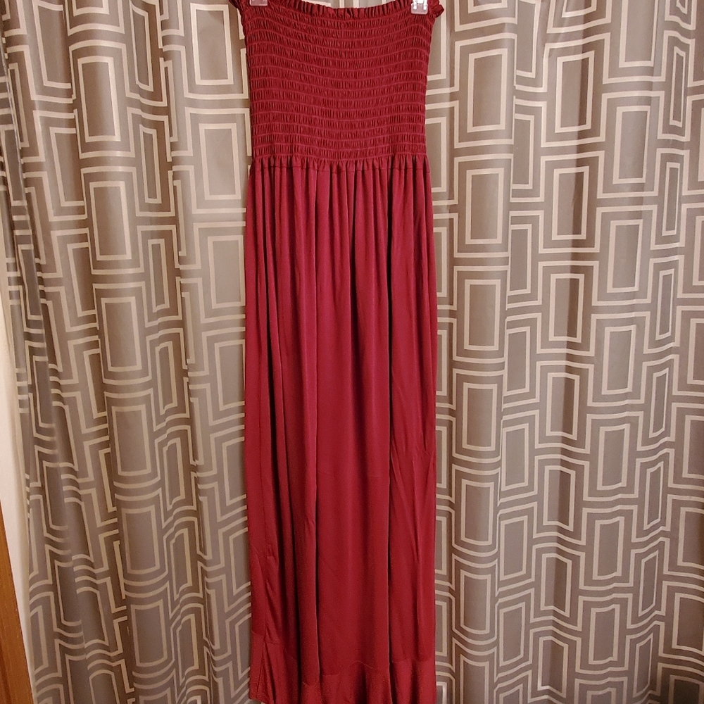 Strapless maxi dress